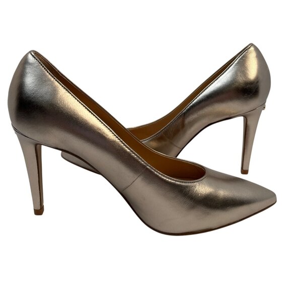 COACH Skyler Metallic Champagne Leather Stiletto Women's Size 8.5 - Picture 7 of 12